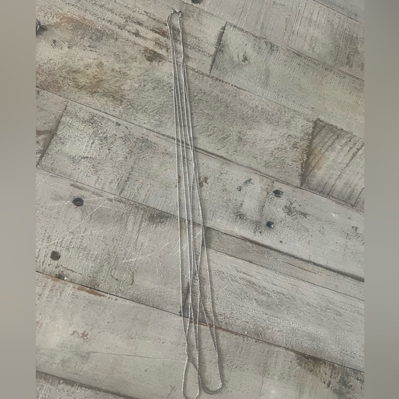 M Made In Italy Jewelry - Sterling Silver Minimalist Multi-Strand Layered Necklace 925 Italy